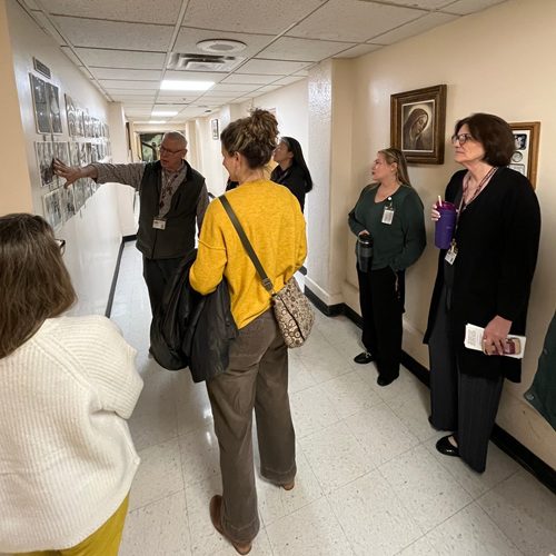 St. Christopher's Inn and Philipstown Hub leaders on campus tour